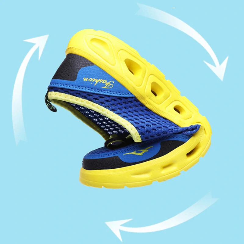 (image for) TENGOO Men Sandals Outdoor Breathable Beach Shoes Lightweight Quick-drying Wading Shoes Water Sport Hiking Camping Sneakers Shoes Summer Sandals